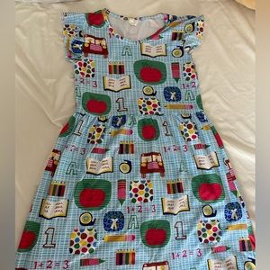 School flutter sleeve dress